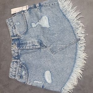 BDG Urban Outfitters Cutoff hem denim jean mini skirt